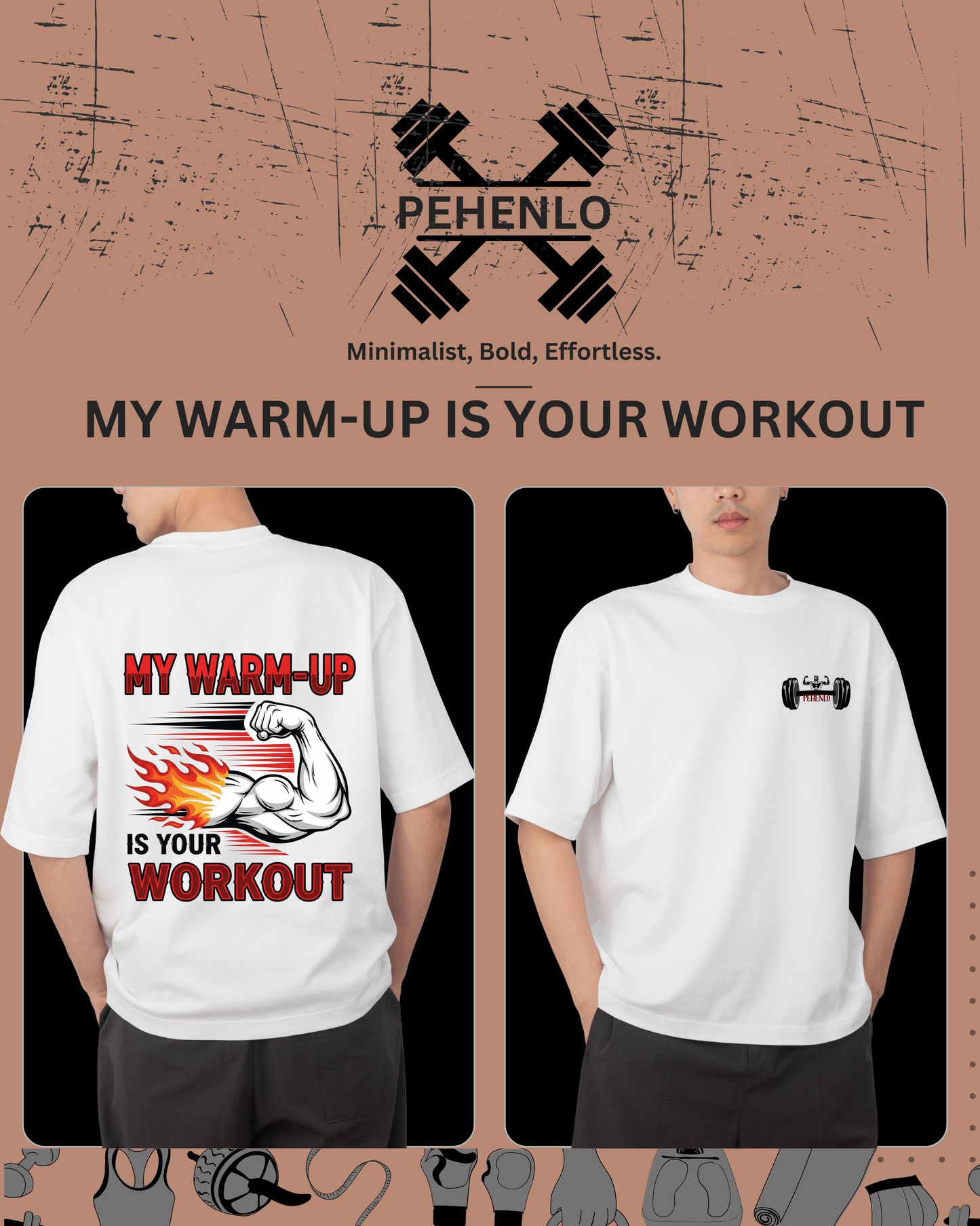 PehenLo Warm up Mastery Oversized Tshirt