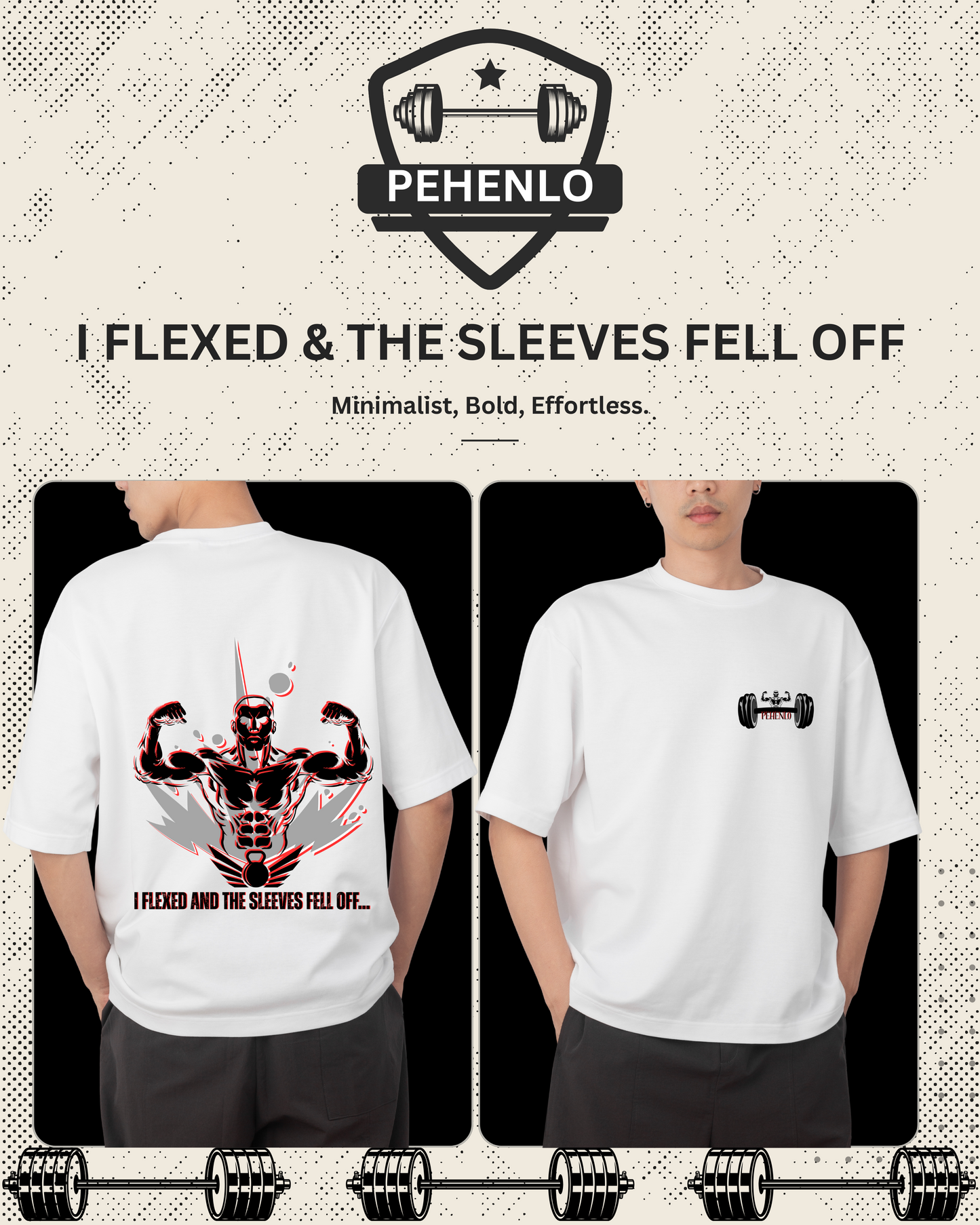 PehenLo Gym flex Oversized Tshirt