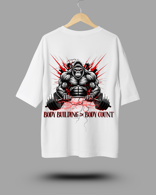 BODY BULDING ON TOP  Terry Oversized Tee