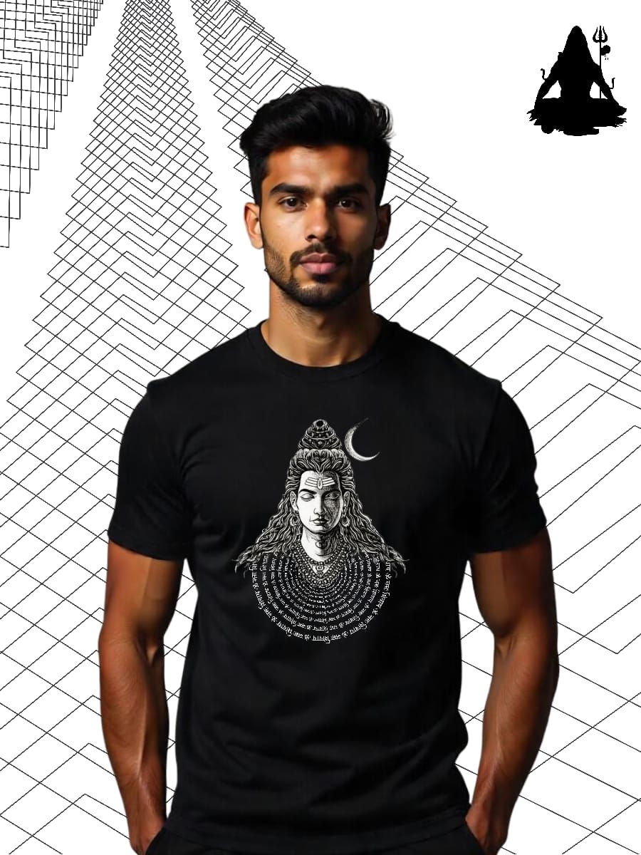 🕉️ Shiva Tribe" 100% Cotton Black T-Shirt – Awaken the Inner Mahadev