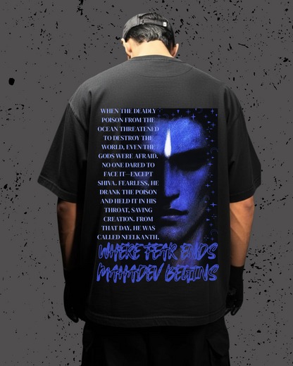 "Fearless Mahadev" Edition 100% Premium Cotton Oversized T-shirts