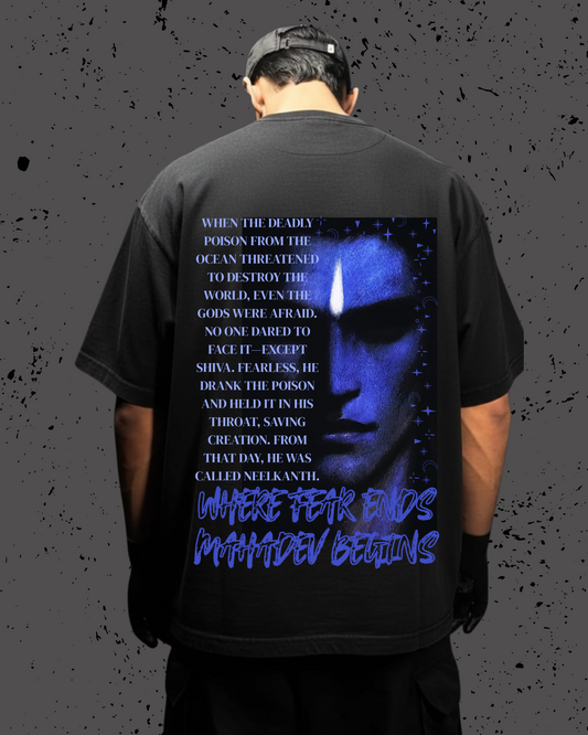 "Fearless Mahadev" Edition 100% Premium Cotton Oversized T-shirts