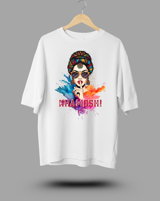 'Khamosh' Oversized Classic T-Shirt
