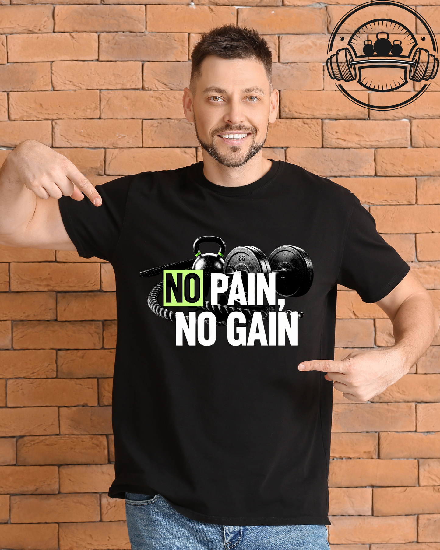 PehenLo No Pain No Gain Tshirt